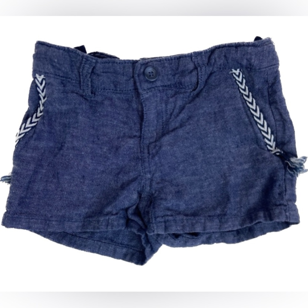 Old Navy Denim Linen Shorts Girls Size 6 Kids Jean Shorts